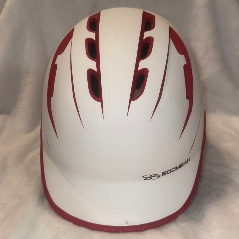Boombah White & Red Batting Helmet